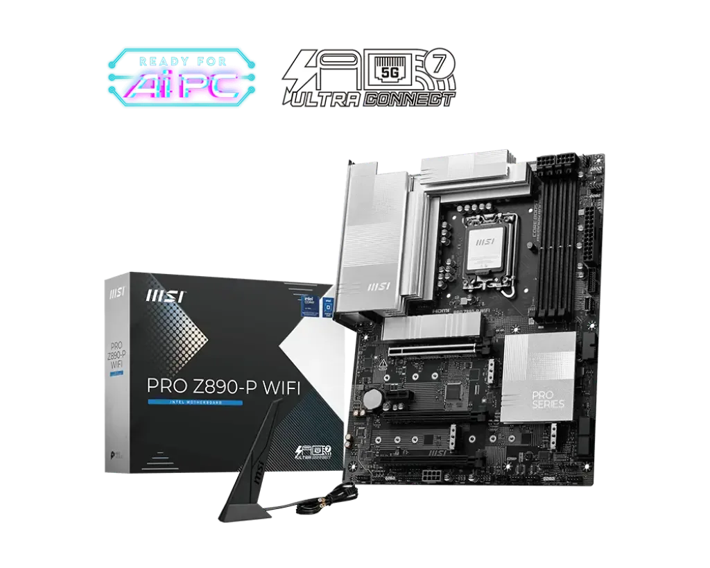MSI PRO Z890-P WIFI 7 INTEL LGA 1851 DDR5 PCIe 5.0 ATX - BLACK